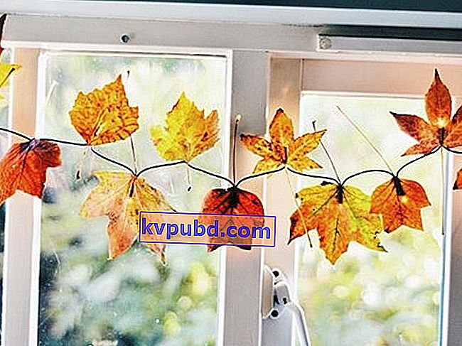 Hvordan dekorere et vindu med høstløv?  - For å arrangere høstvinduet kan du bruke tørkede, fargede blader uten å nøle ...