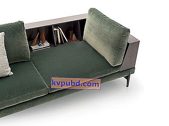 grønn sofa laget av fløyelsstoff, trender fra salone del mobile messe